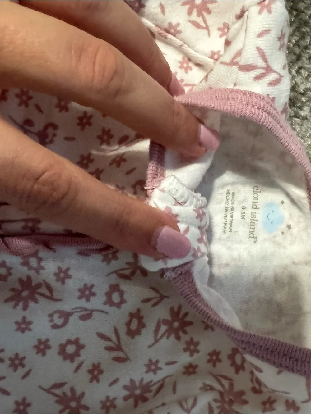 8 Piece 0-3/3 Month Mixed Baby Girl Pastel Footed One-Piece Sleepers Bundle